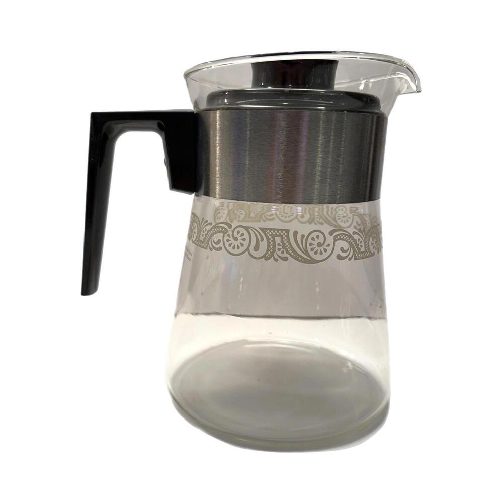 1960s Vintage Pyrex 6-Cup Flameware Glass Stovetop Coffee Percolator - Picture 2 of 6